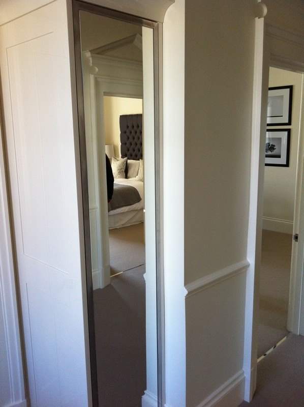 Full-length wardrobe mirror fitted in Leighton Buzzard home